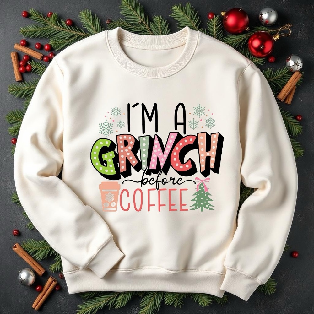 Christmas Grinch sweatshirt  any size personalized women men S M L XL XXL New